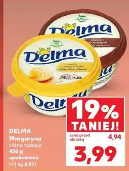 Kaufland DELMA Margaryna różne rodzaje 450 g opakowanie oferta