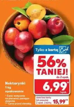 Kaufland Nektarynki 1 kg opakowanie oferta
