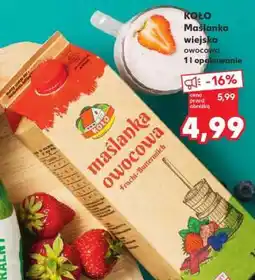 Kaufland KOŁO Maślanka wiejska owocowa 1 l opakowanie oferta