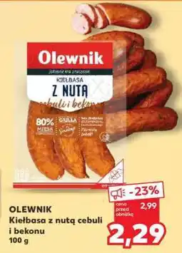 Kaufland OLEWNIK Kiełbasa z nutą cebuli i bekonu 100 g oferta