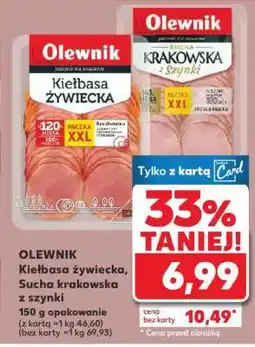 Kaufland OLEWNIK Kiełbasa żywiecka, Sucha krakowska z szynki oferta