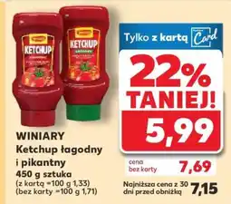 Kaufland WINIARY Ketchup łagodny i pikantny 450 g sztuka oferta