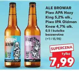 Kaufland ALE BROWAR Piwo APA Hazy King 5,2% alk., Piwo IPA Oldman Knew 4,7% alk oferta