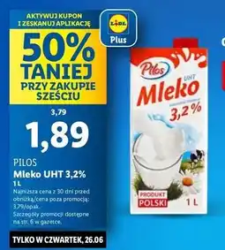 Lidl Mleko 3.2% Pilos oferta
