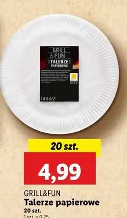 Lidl Talerze papierowe Grill And Fun oferta
