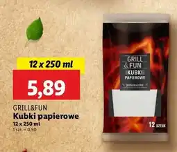 Lidl Kubki papierowe 250 ml Grill And Fun oferta