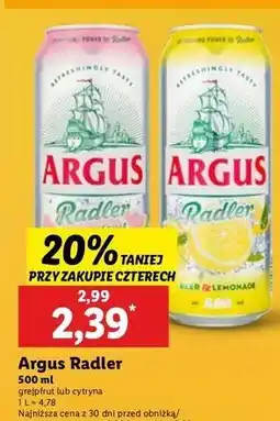 Lidl Piwo Argus Radler Lemon oferta
