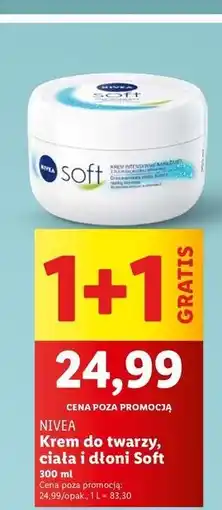 Lidl Krem do twarzy i ciała intensywnie nawilżający Nivea Soft oferta