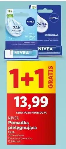 Lidl Pomadka do ust original Nivea 24H Melt-In Moisture oferta