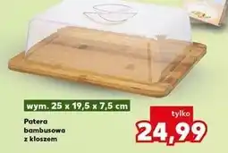 Kaufland Patera bambusowa z kloszem 25 x 19.5 7.5 cm oferta
