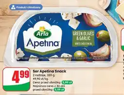 Dino Ser feta w kostkach z zielonymi oliwkami i czosnkiem Arla Apetina Snack oferta