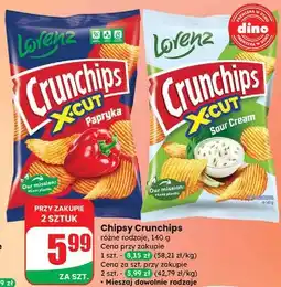 Dino Chipsy sour cream Crunchips X-Cut oferta