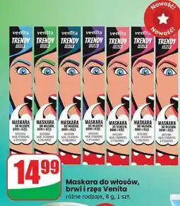 Dino Maskara do włosów brwi i rzęs czerwona Venita Trendy Color oferta