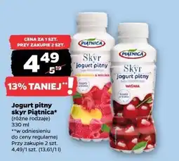 Netto Jogurt pitny skyr Piątnica różne rodzaje oferta
