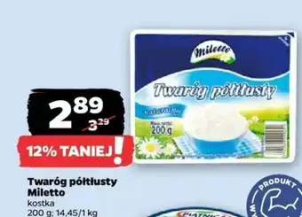 Netto Twaróg półtłusty Miletto kostka oferta