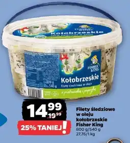 Netto Filety śledziowe w oleju kołobrzeskie Fisher King 800/540 g oferta