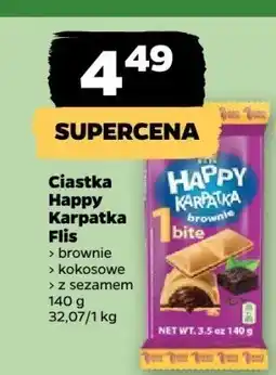 Netto Ciastka Happy Karpatka Flis brownie, kokosowe, z sezamem oferta