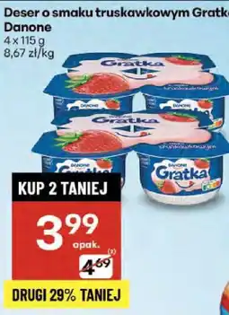 Delikatesy Centrum Deser o smaku truskawkowym Gratka Danone oferta