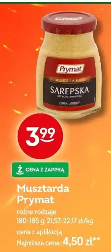 Żabka Musztarda Prymat, różne rodzaje oferta