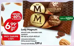 Żabka Lody Magnum rożek almond, rożek chocolate, sandwich oferta