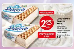 Żabka Lody Kostka Śnieżna Koral śmietankowe oferta
