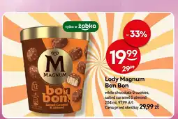 Żabka Lody Magnum Bon Bon white chocolate & cookies, salted caramel & almond oferta
