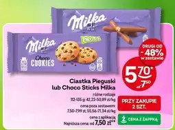 Żabka Ciastka Pieguski Choco Cookies Milka, różne rodzaje oferta