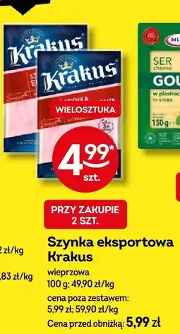 Żabka Szynka eksportowa Krakus wieprzowa oferta