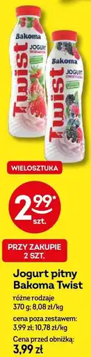 Żabka Jogurt pitny Bakoma Twist oferta