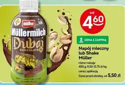 Żabka Napój mleczny, shake Müller różne rodzaje oferta