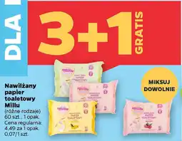 Netto Nawilżany papier toaletowy Millu oferta