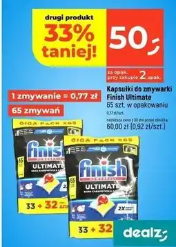 Dealz Tabletki do zmywarki lemon Finish Power All In 1 oferta