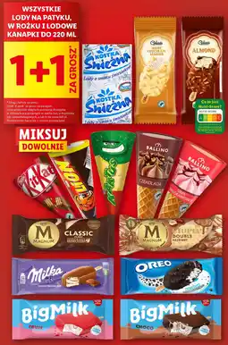 Lidl Wszystkie lody na patyku, w rożku i lodowe kanapki oferta