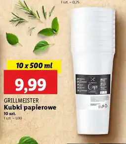 Lidl Grillmeister kubki papierowe oferta
