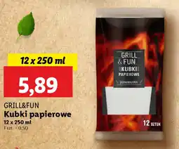 Lidl Grill&fun kubki papierowe oferta