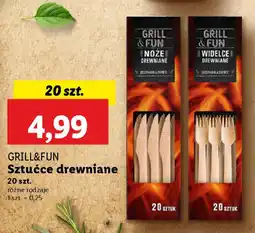 Lidl Grill&fun sztućce drewniane oferta