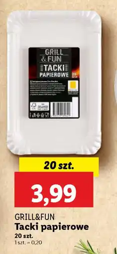 Lidl Grill&fun tacki papierowe oferta