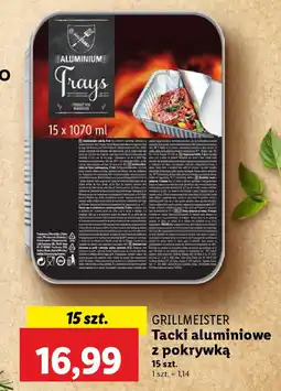 Lidl Grillmeister tacki aluminiowe z pokrywką oferta