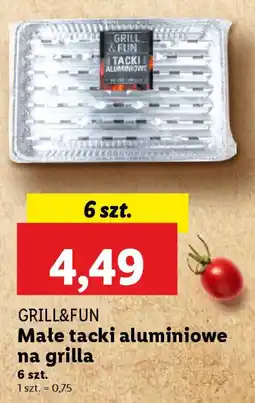 Lidl Grill&fun małe tacki aluminiowe na grilla oferta