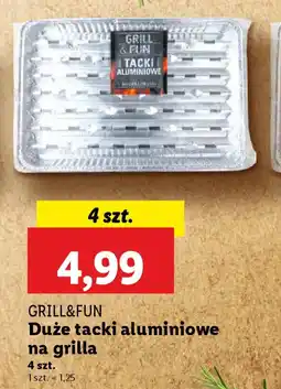 Lidl Grill&fun duże tacki aluminiowe na grilla oferta