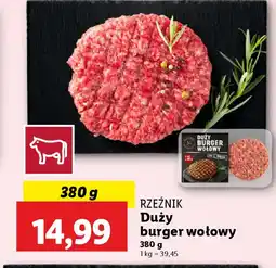 Lidl Rzeźnik duży burger wołowy oferta