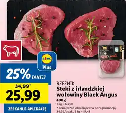 Lidl Rzeźnik steki z irlandzkiej wołowiny black angus oferta