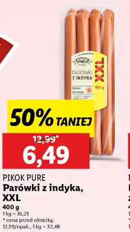 Lidl Pikok pure parówki z indyka oferta