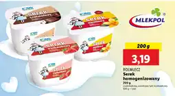 Lidl Rolmlecz serek homogenizowany oferta