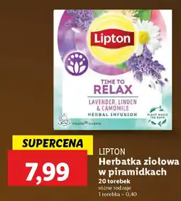 Lidl Lipton herbatka ziołowa w piramidkach oferta