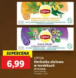 Lidl Lipton Herbatka ziołowa w torebkach oferta