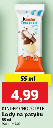Lidl Kinder chocolate lody na patyku oferta