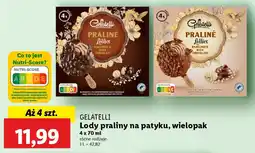 Lidl Gelatelli lody praliny na patyku, wielopak oferta