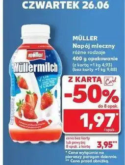 Kaufland Napój mleczny truskawkowy Mullermilk oferta
