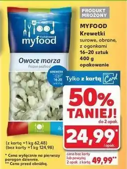 Kaufland Krewetki surowe obrane 16/20 Myfood oferta